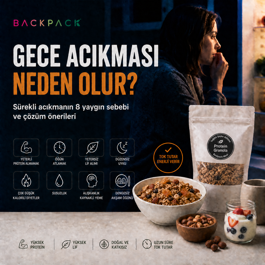 Gece Acıkması Neden Olur? Sürekli Acıkmanın 8 Yaygın Sebebi | Backpack Meal