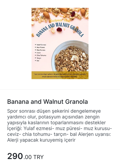 Banana and Walnut Granola